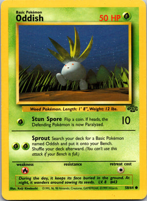 1999 Jungle #58/64 Oddish Common C122