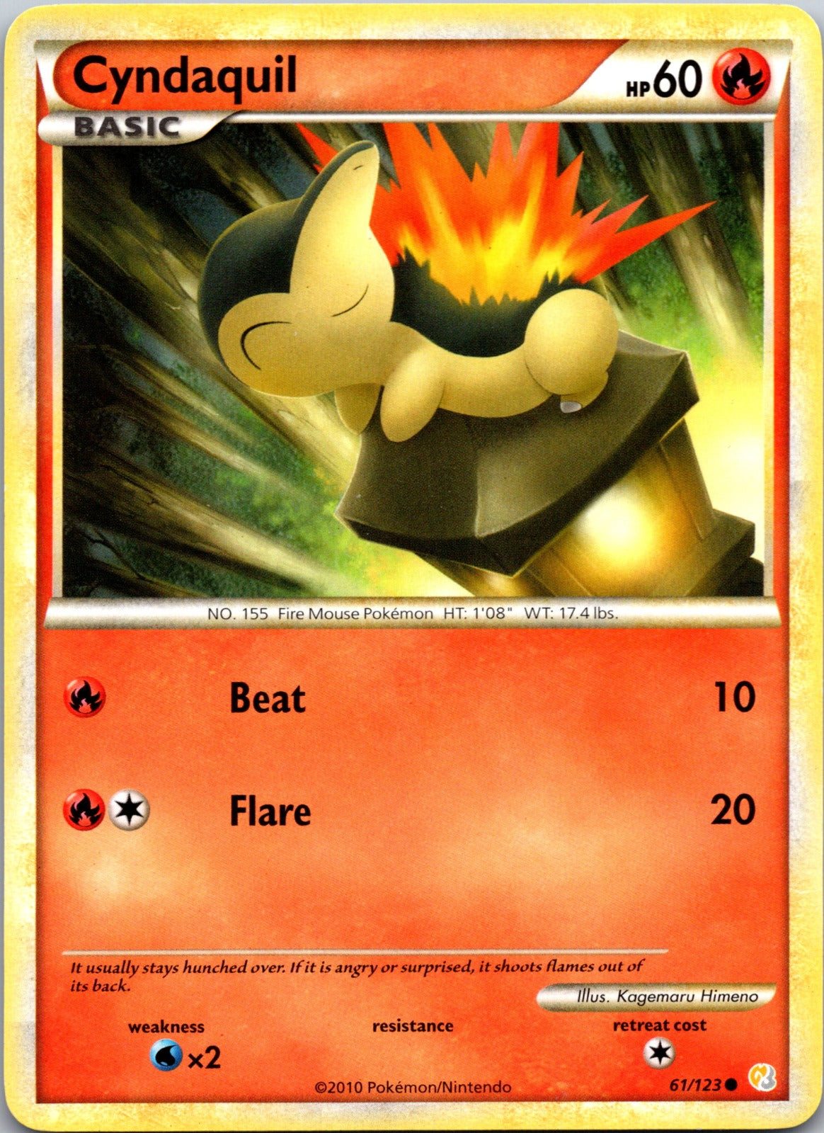 2010 HeartGold SoulSilver 61/123 Cyndaquil LP