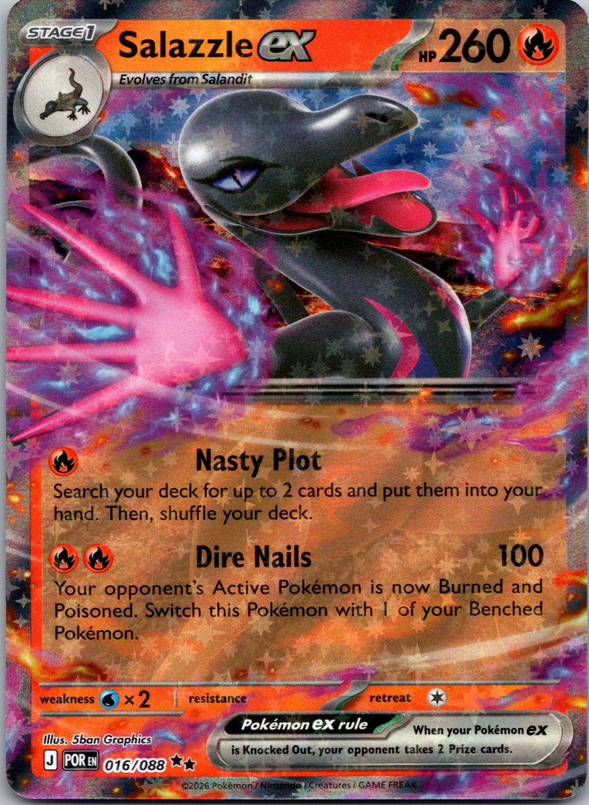 2026 ME03: Perfect Order 016/088 Salazzle ex LP