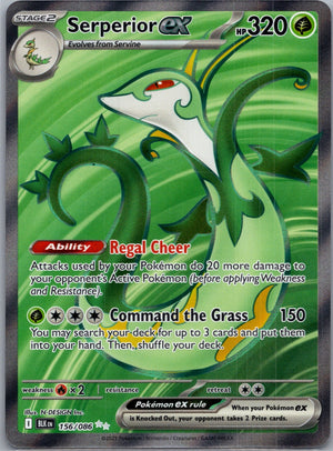 Serperior ex Holofoil Ultra Rare SV: Black Bolt 156/086 NM