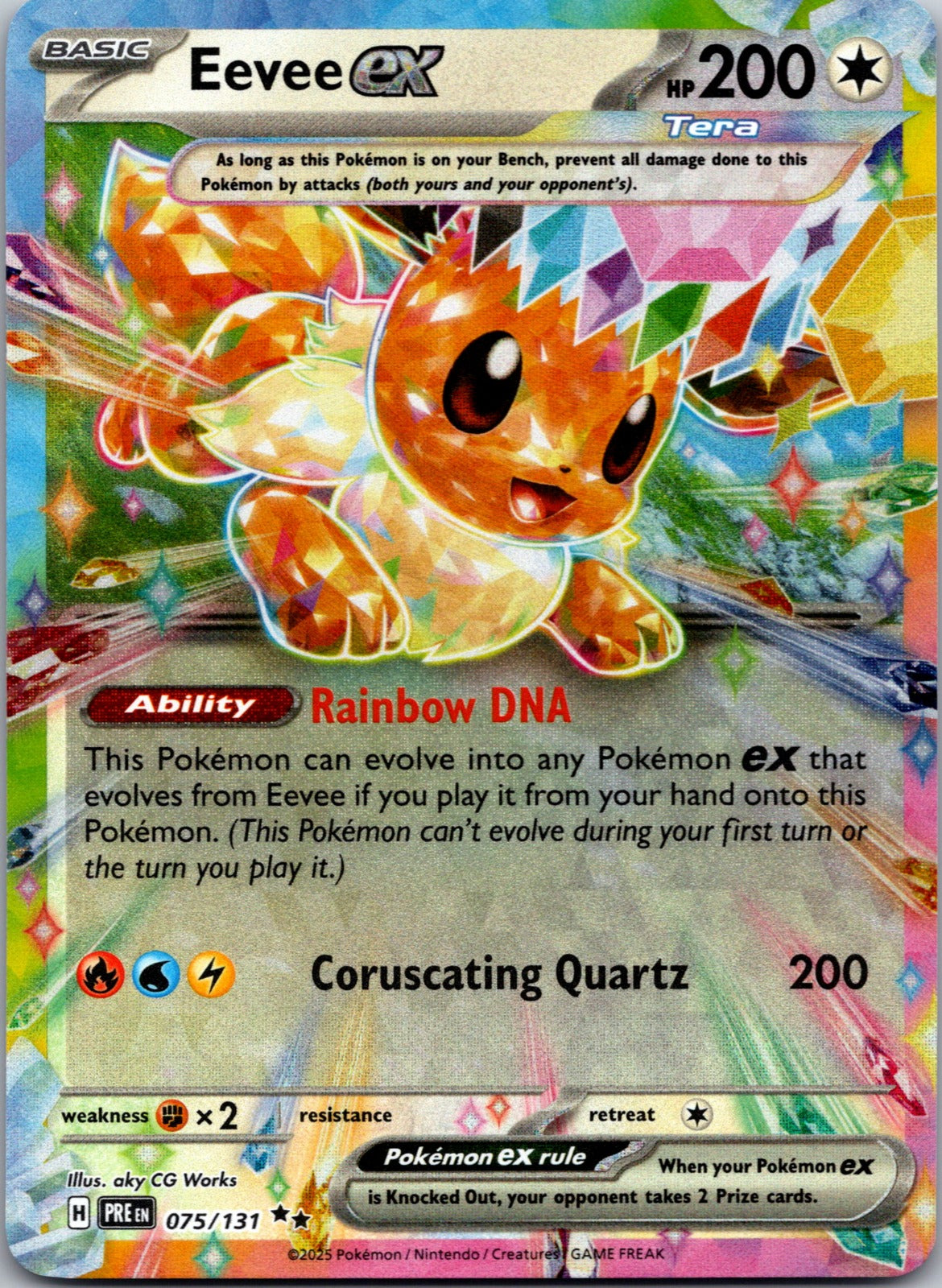 2025 SV: Prismatic Evolutions 075/131 Eevee ex NM