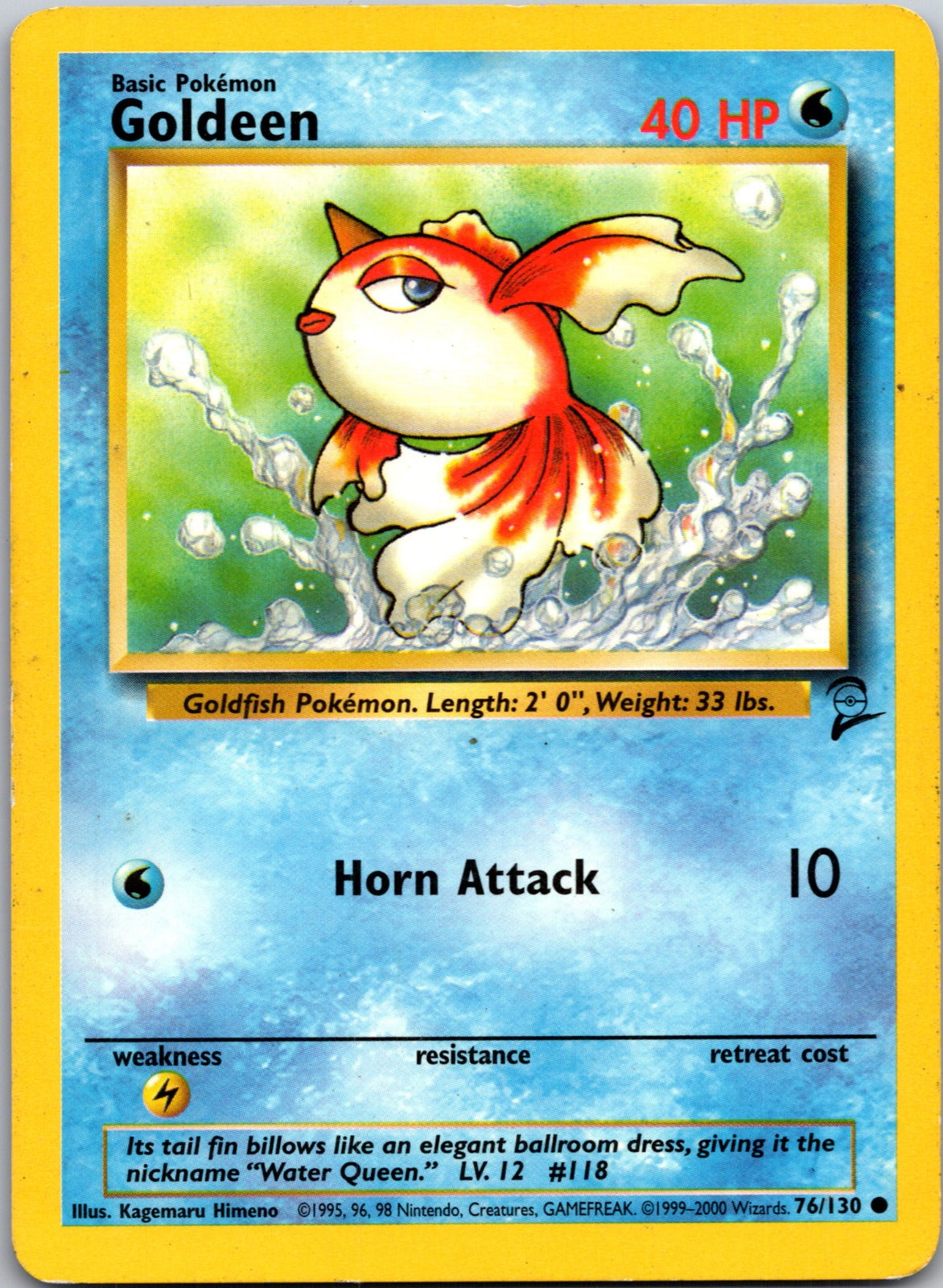 2000 Base Set 2 076/130 Goldeen LP