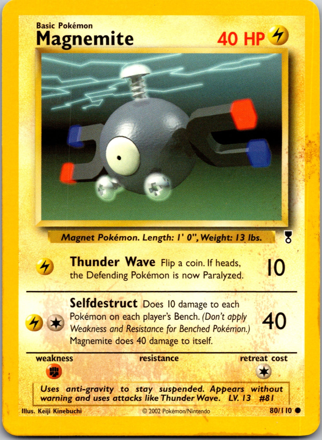 2002 Legendary Collection 080/110 Magnemite Common L65