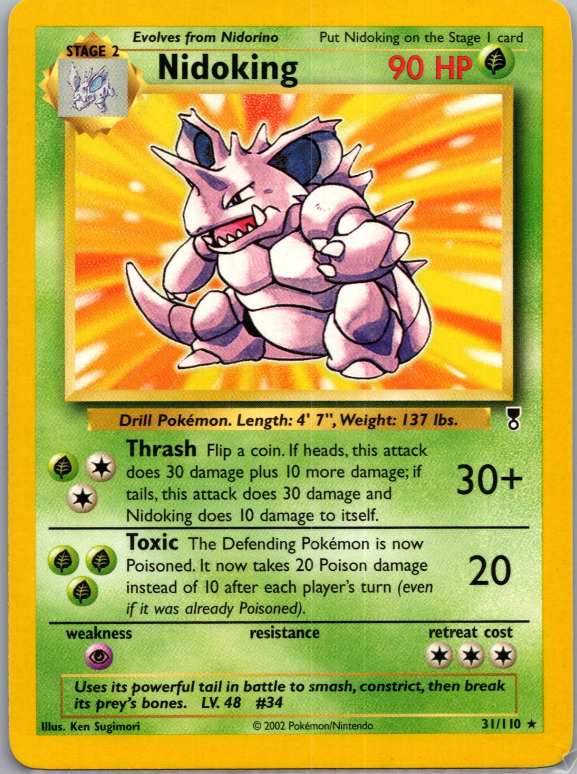 2002 Legendary Collection 031/110 Nidoking Rare G279