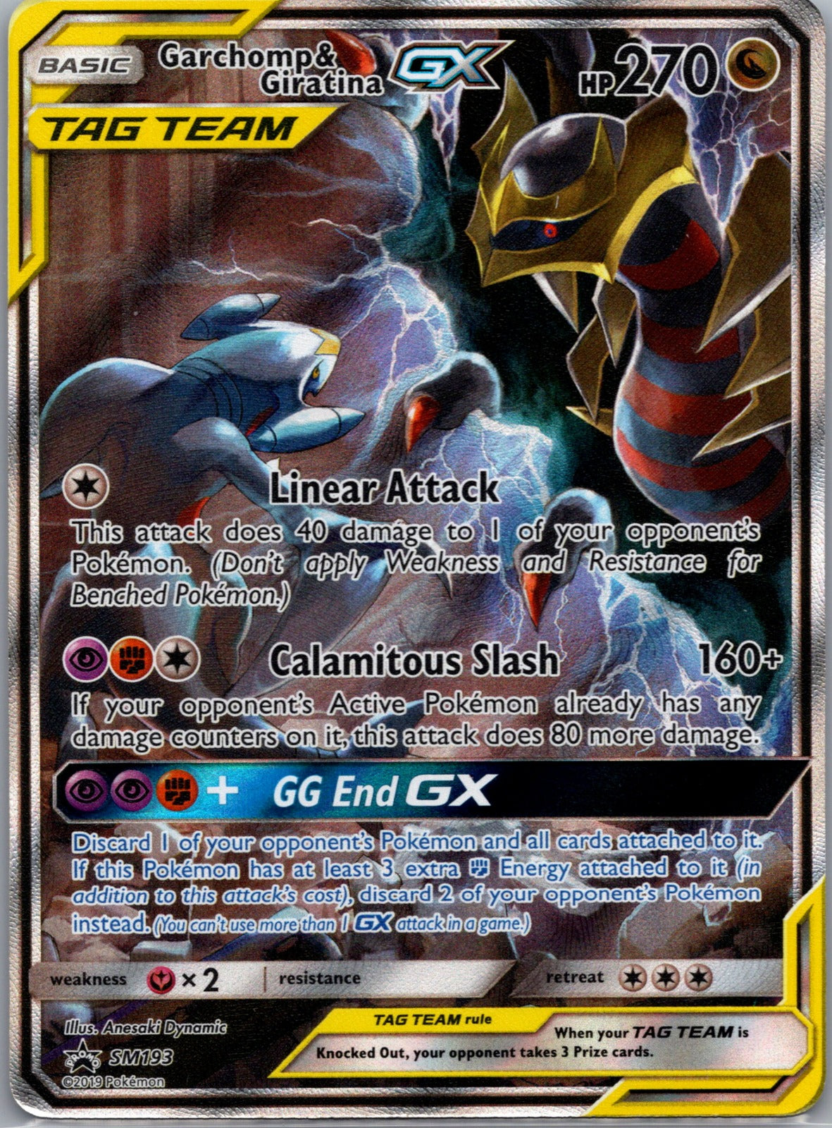 2016 SM Promo SM193 Garchomp and Giratina GX LP  X53