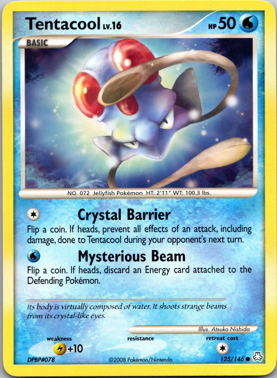 2008 Legends Awakened 125/146 Tentacool LP Y193