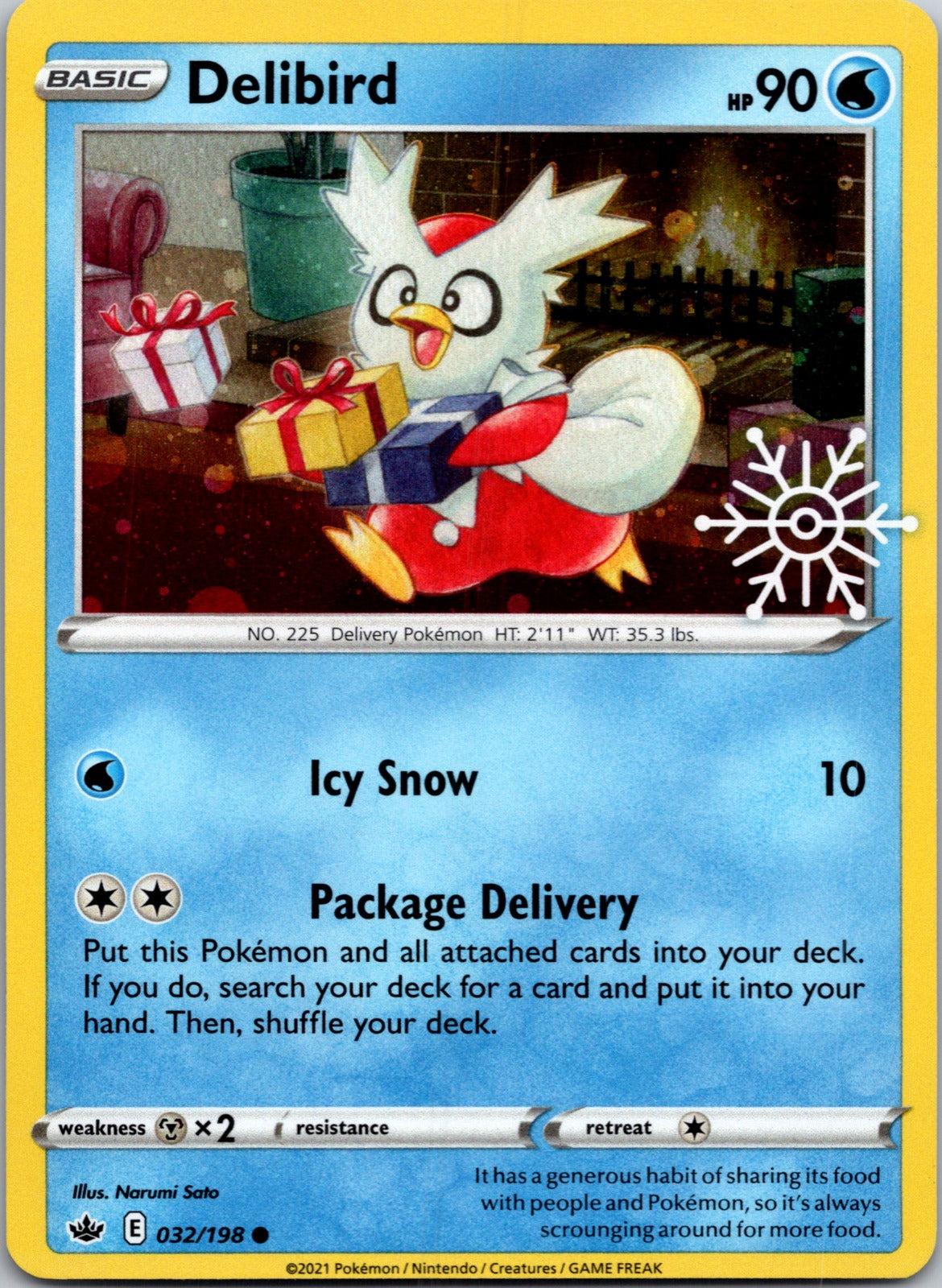 2021 Chilling Reign 032/198 Delibird - (Holiday Calendar) NM  X204