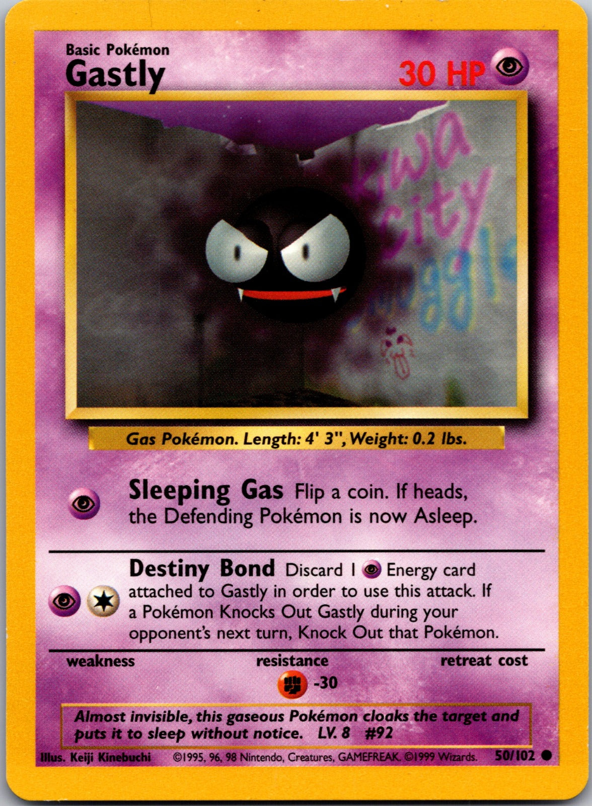 2000 Base Set 2 075/130 Gastly LP