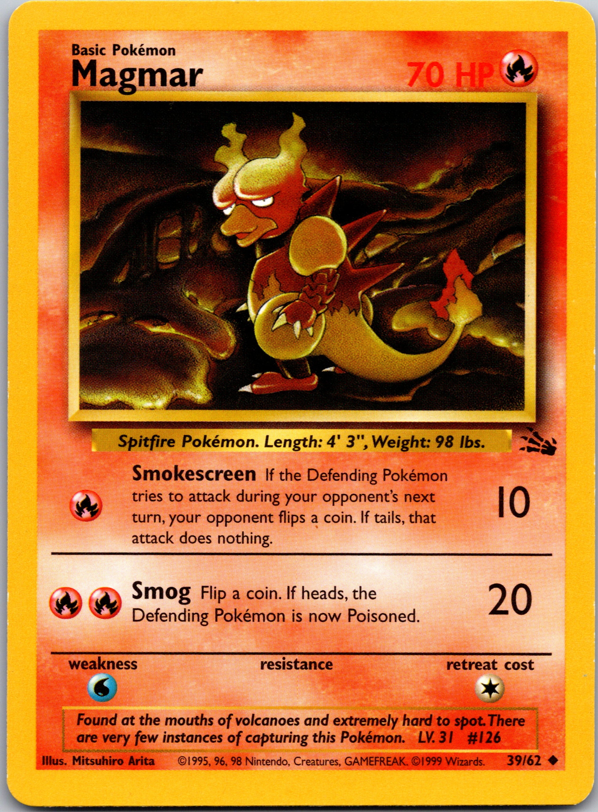 1999 Fossil 37/62 Magmar Uncommon B78