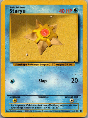 1999 Base Set 065/102 Staryu Common M74