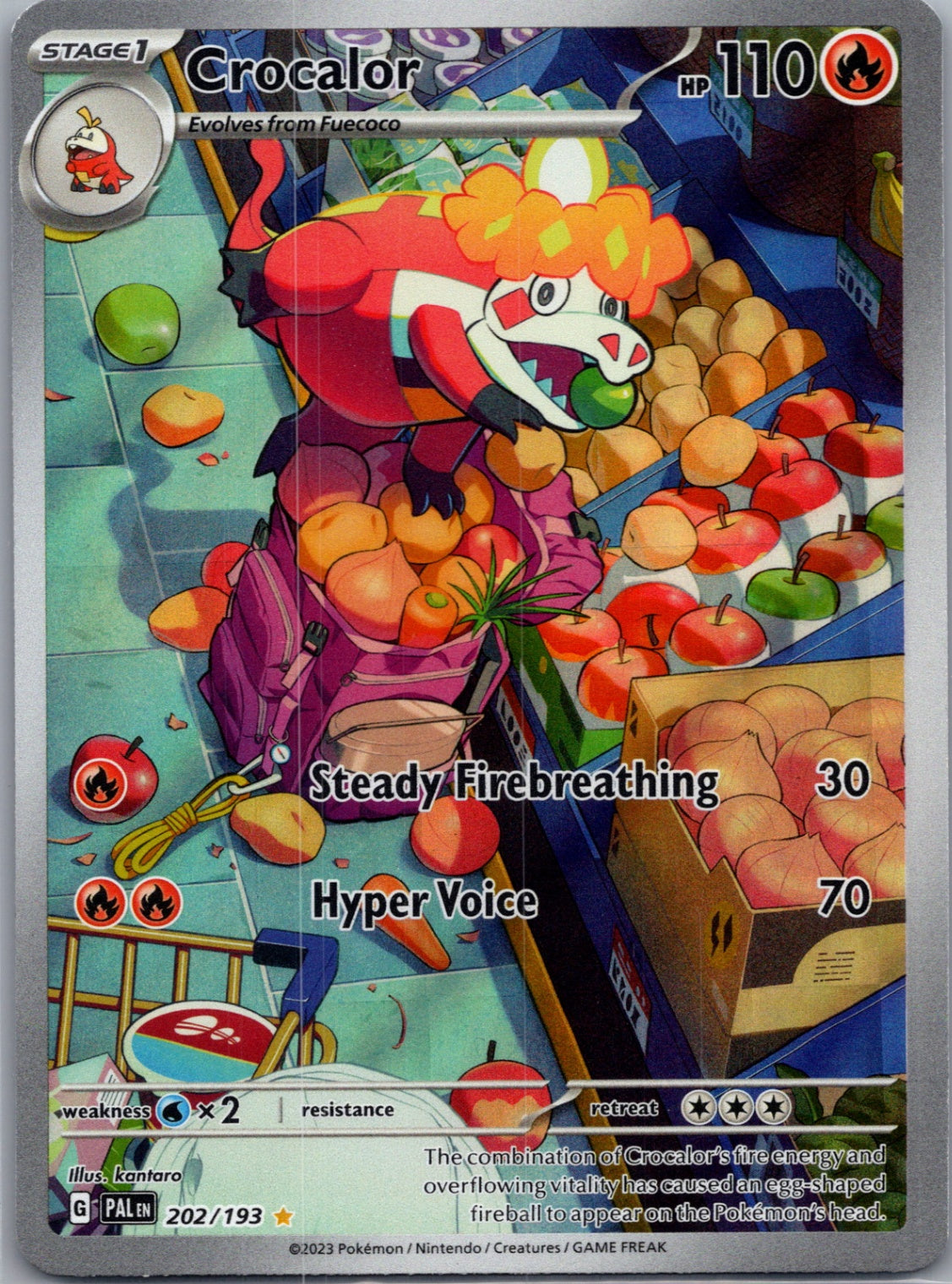 SV02: Paldea Evolved 202/193 Crocalor Illustration Rare NM