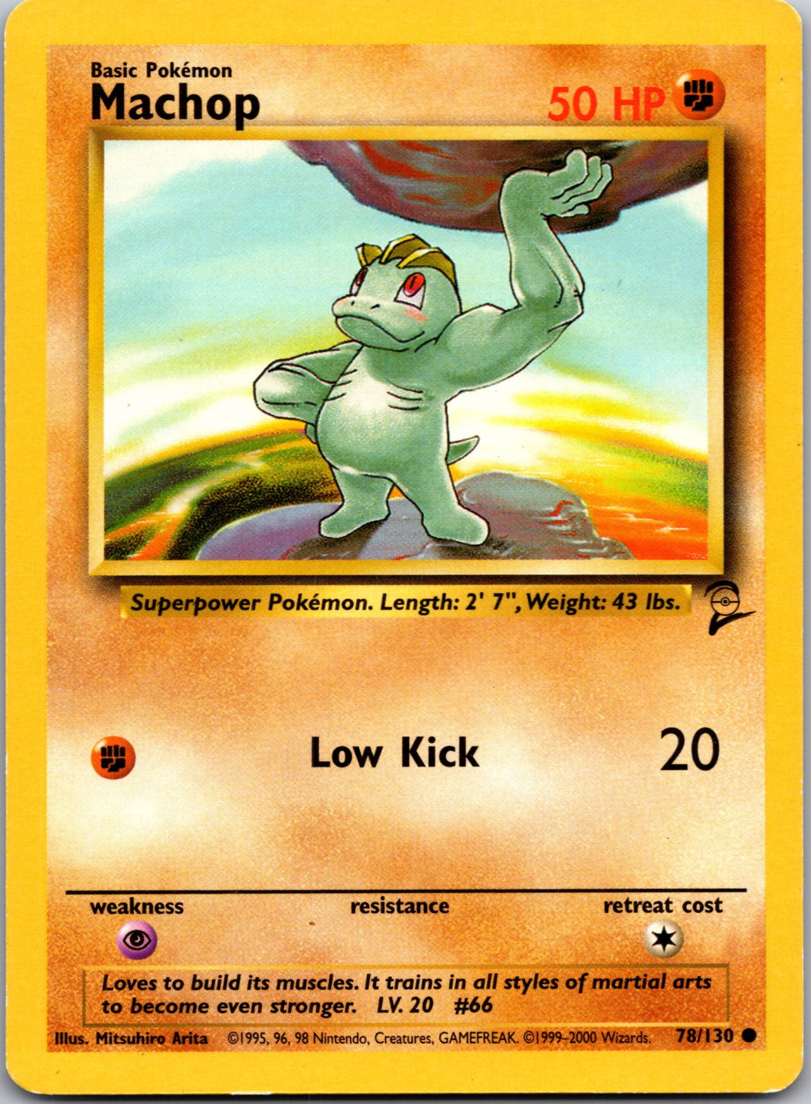 Machop Common Base Set 2 078/130 LP