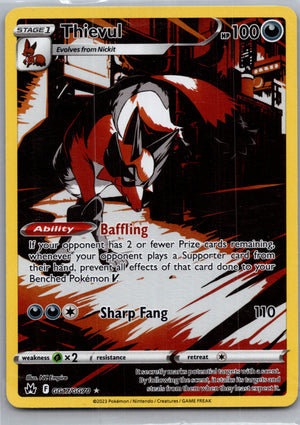 Thievul Holofoil Ultra Rare Crown Zenith: Galarian Gallery GG17/GG70 NM