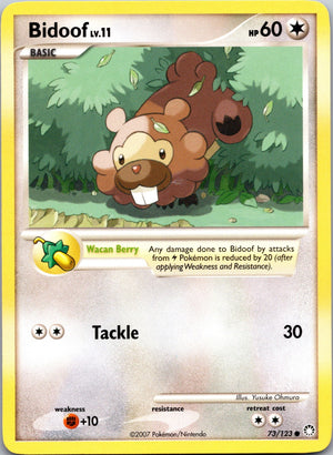 2007 Mysterious Treasures 73/123 Bidoof LP