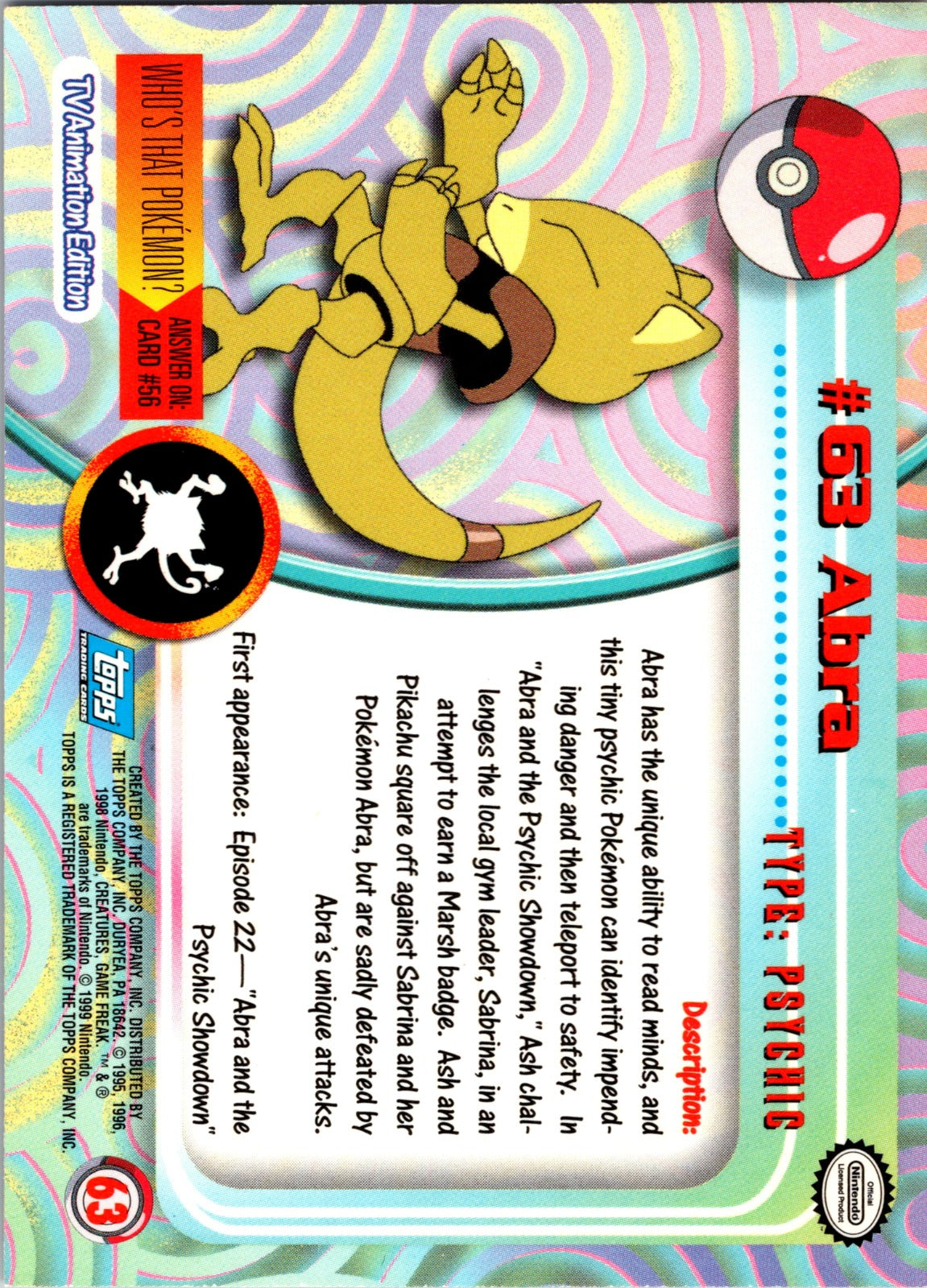 1999 Topps TV Abra LP  P105