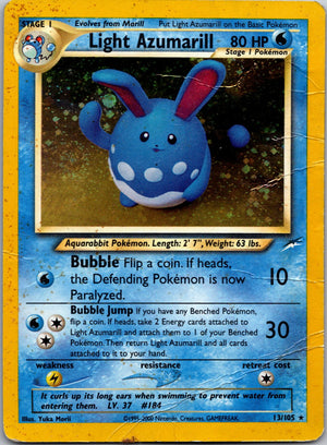 2002 Neo Destiny 013/105 Light Azumarill LP