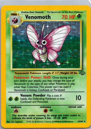1999 Jungle 13/64 Venomoth (13) Holo Rare G189