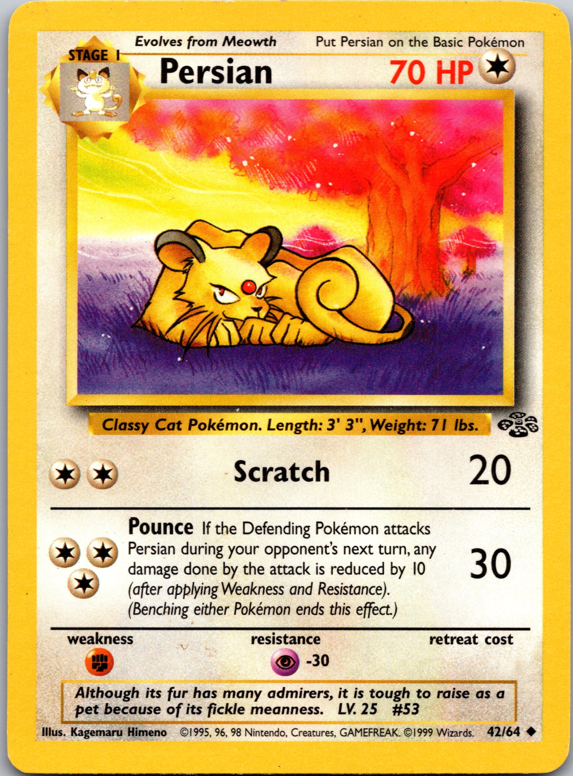 1999 Jungle 42/64 Persian Uncommon A90