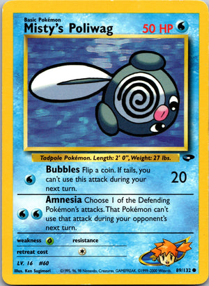 2000 Gym Challenge 089/132 Misty's Poliwag LP