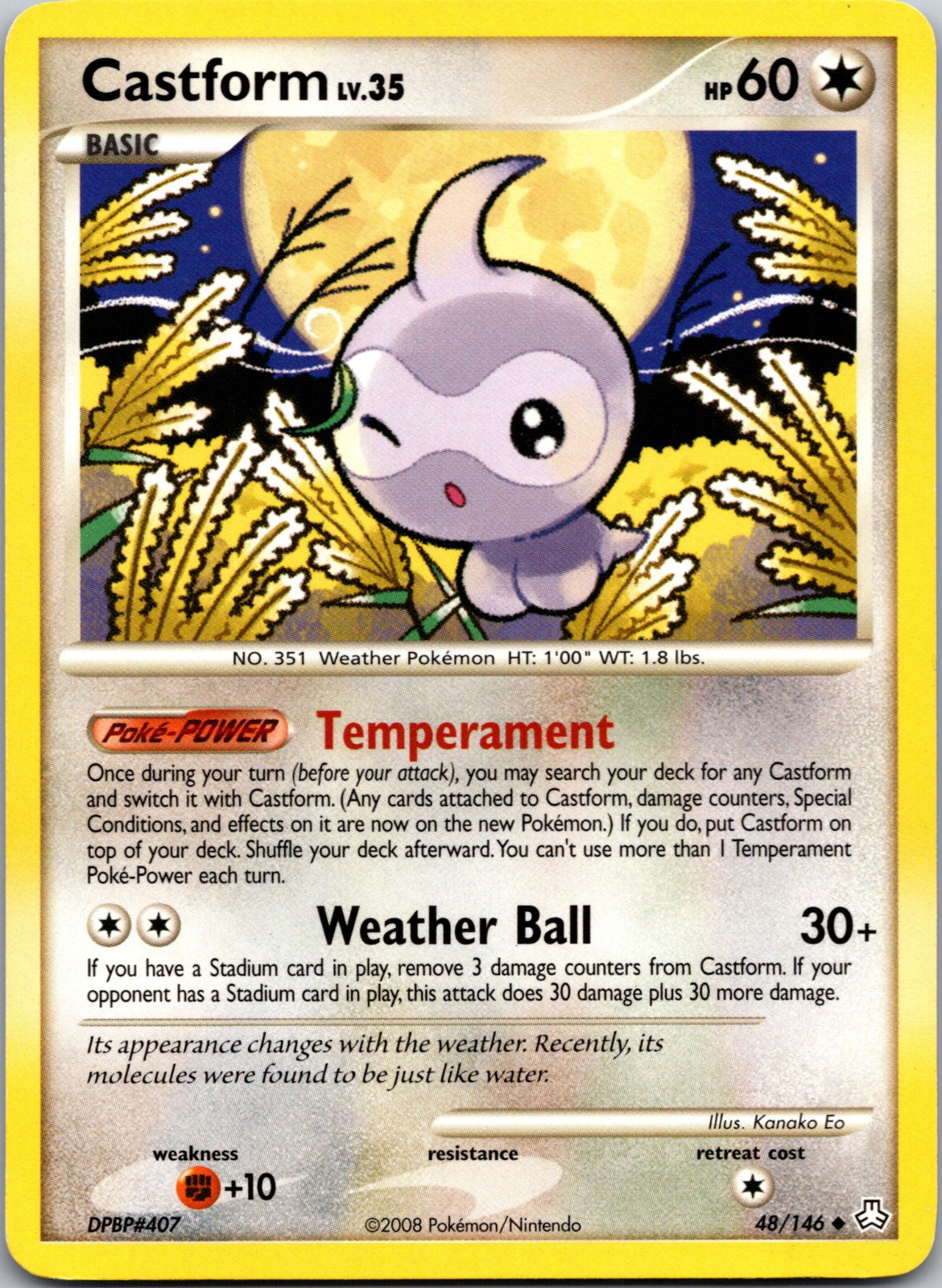 2008 Legends Awakened 48/146 Castform LP