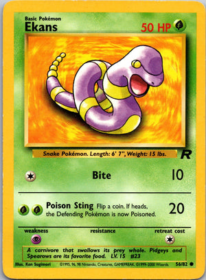 2000 Team Rocket 56/82 Ekans LP