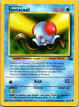 1999 Fossil #56/62 Tentacool Common B300