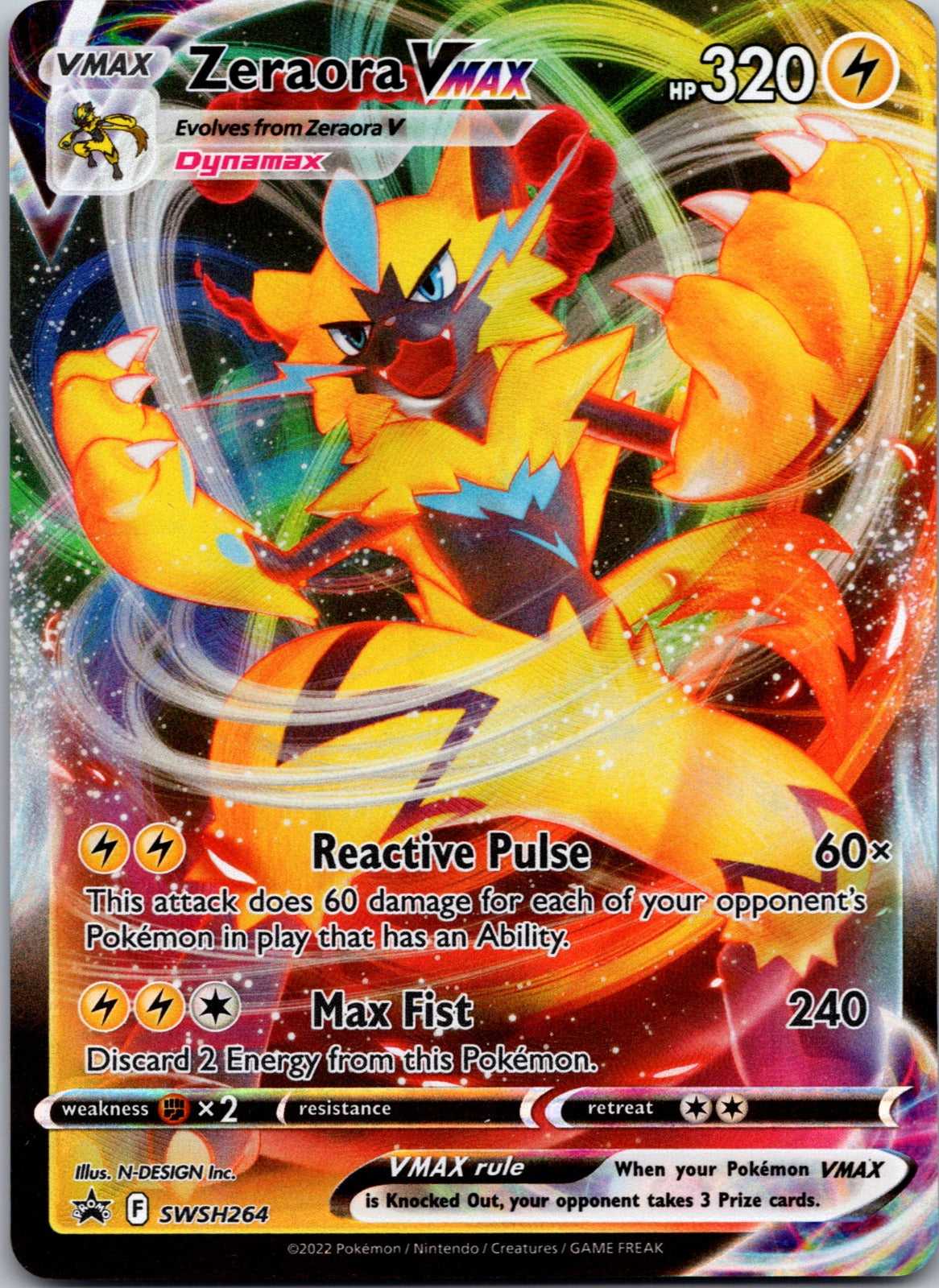 2019 SWSH: Sword & Shield Promo Cards SWSH264 Zeraora VMAX NM