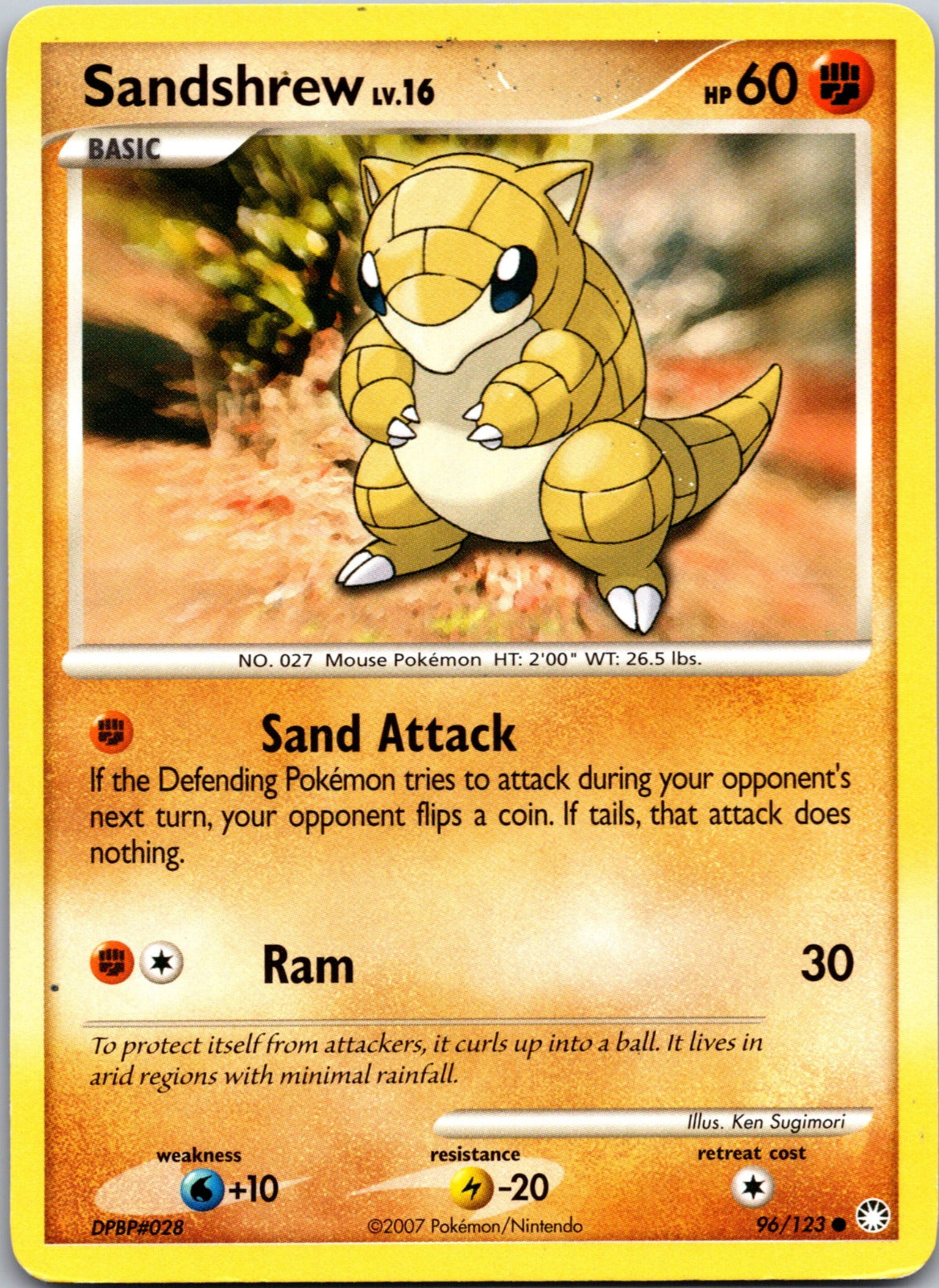 2007 Mysterious Treasures 96/123 Sandshrew LP