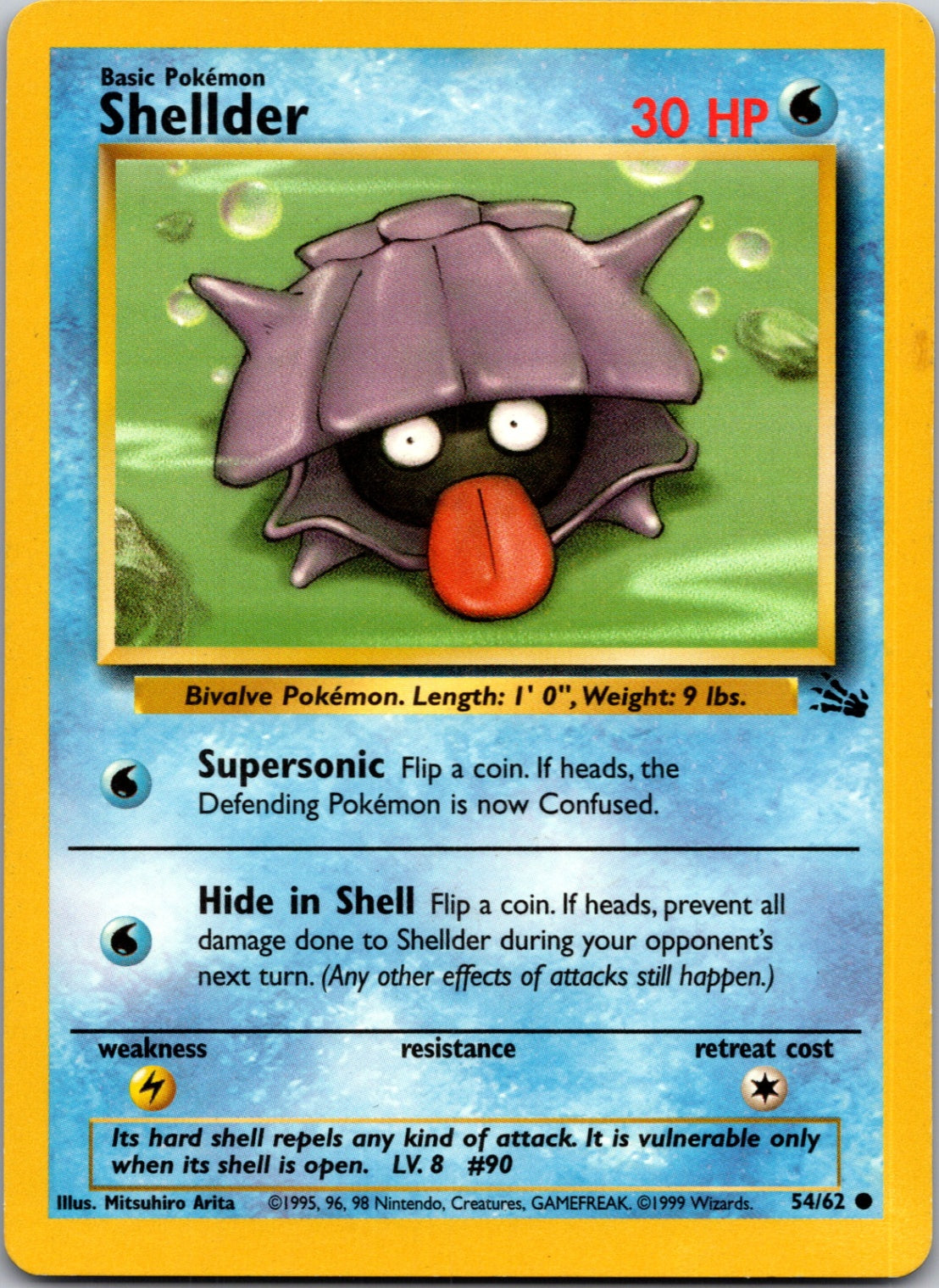 1999 Fossil 54/62 Shellder Common L209