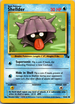 1999 Fossil 54/62 Shellder Common L209