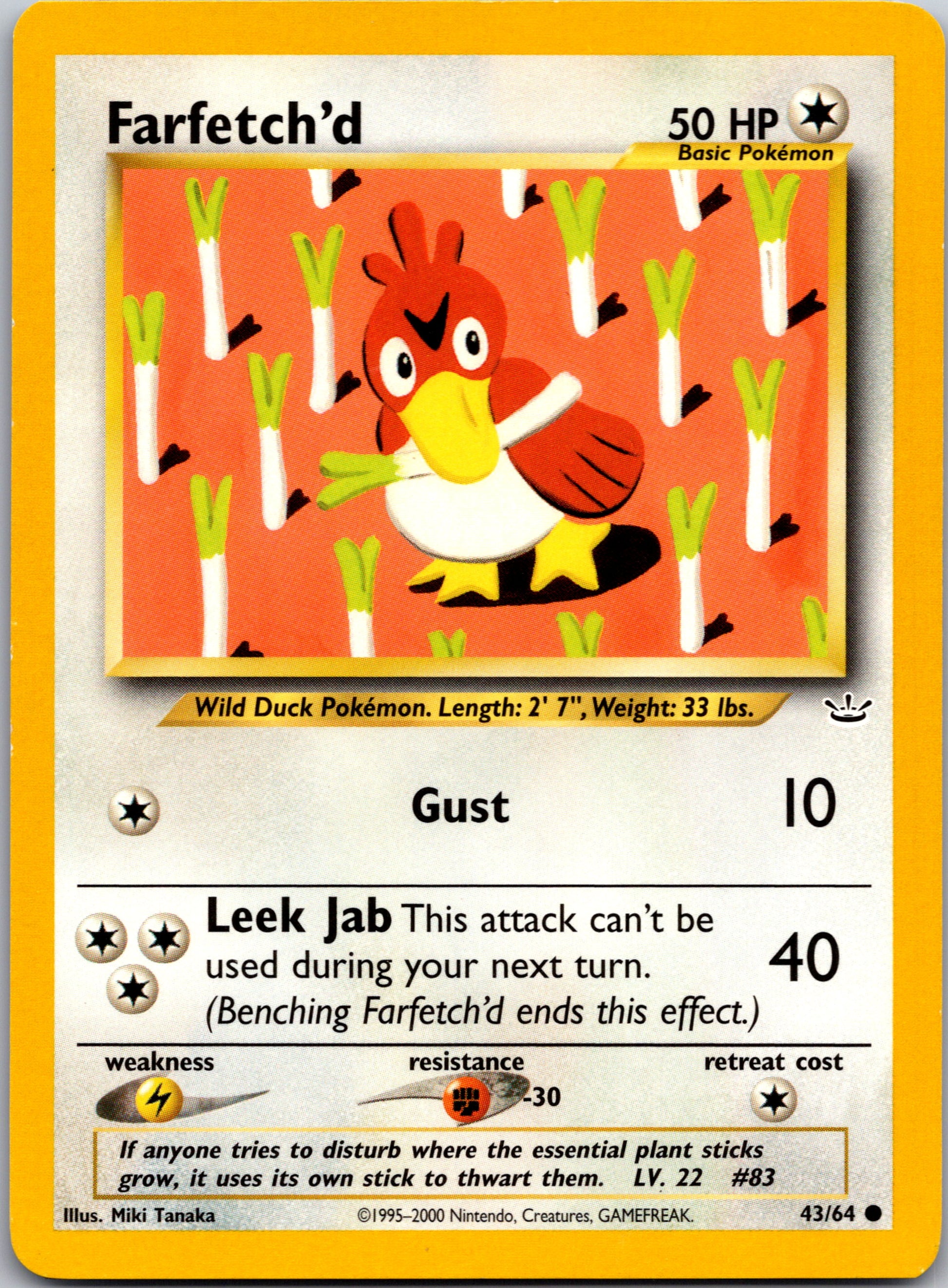 2001 Neo Revelation 43/64 Farfetch'd Common A167