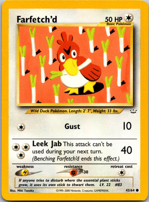 2001 Neo Revelation 43/64 Farfetch'd Common A167