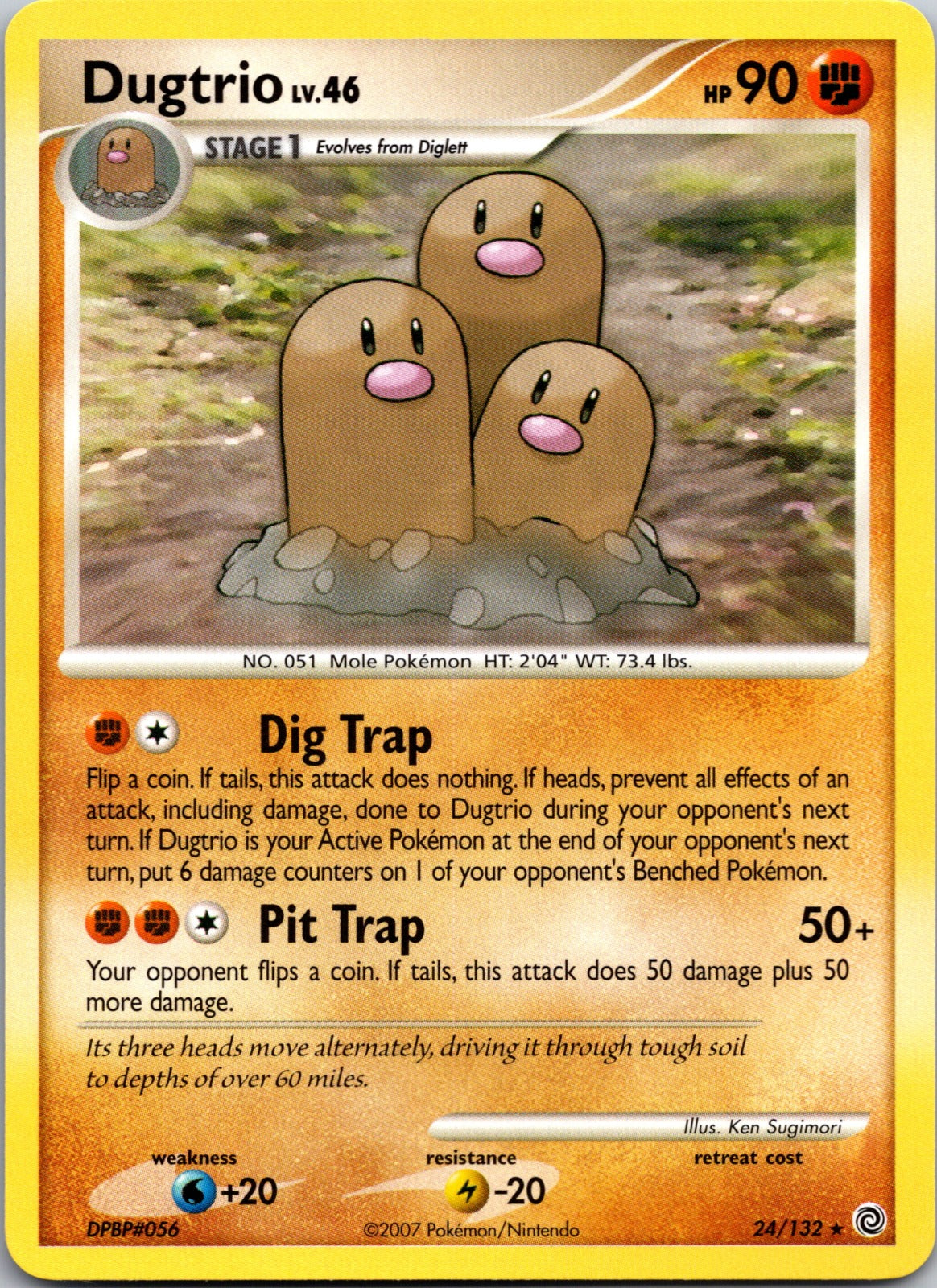 2007 Secret Wonders 24/132 Dugtrio LP Y349