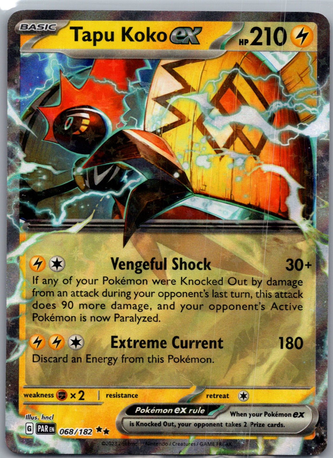 2023 SV04: Paradox Rift 068/182 Tapu Koko ex LP S249