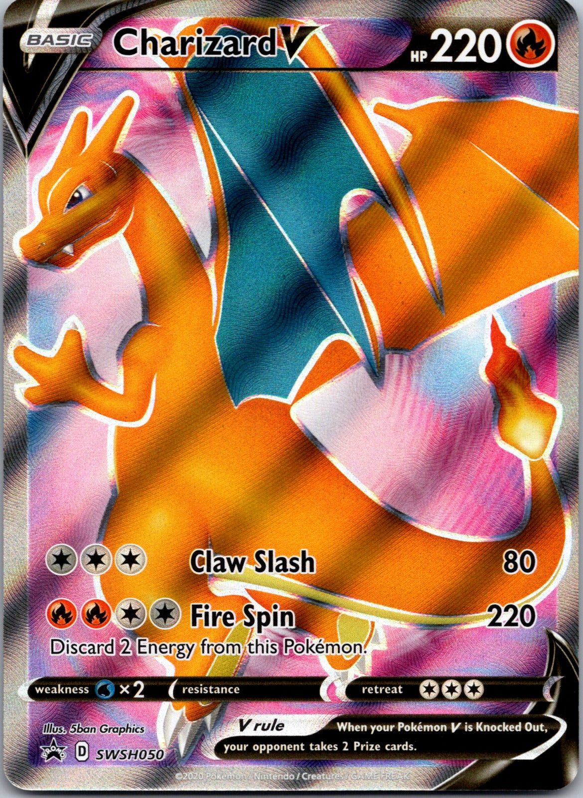 Charizard V Holo Promo SWSH: Sword & Shield Promo Cards SWSH050 LP