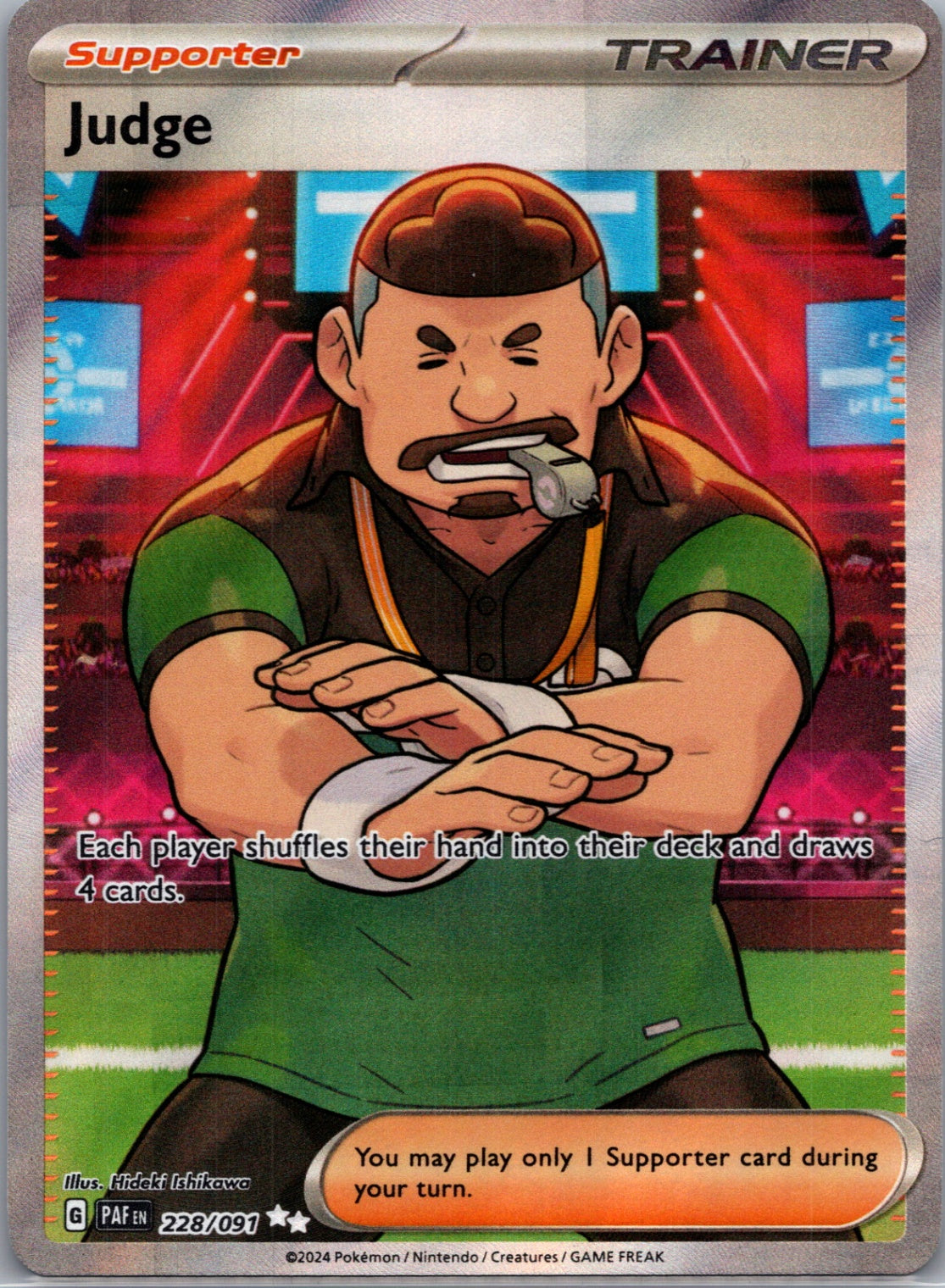 2024 SV: Paldean Fates 228/091 Judge Ultra Rare D187