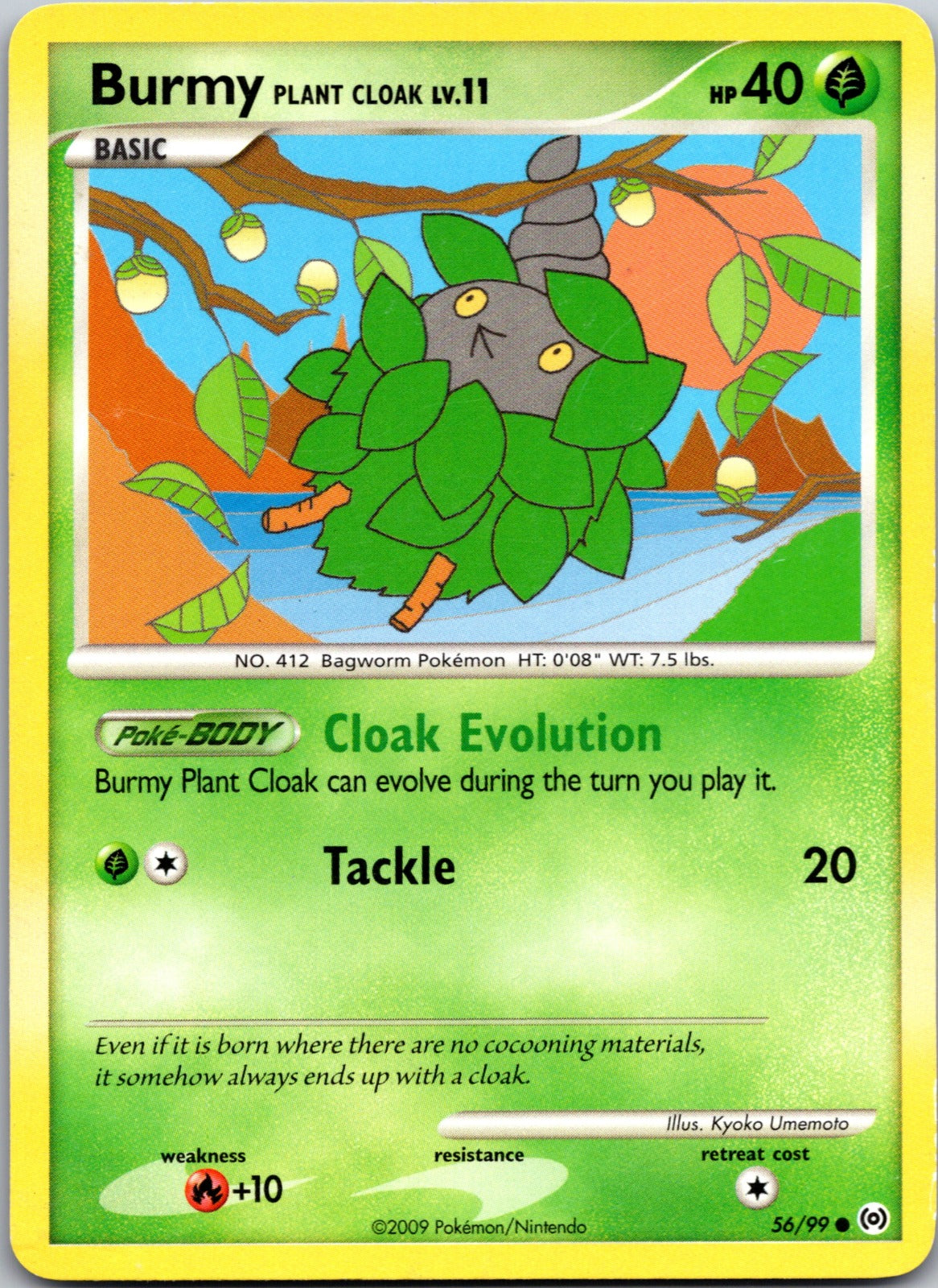 2009 Arceus 56/99 Burmy Plant Cloak LP Z147