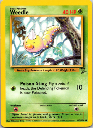 Weedle Common Base Set 2 100/130 LP