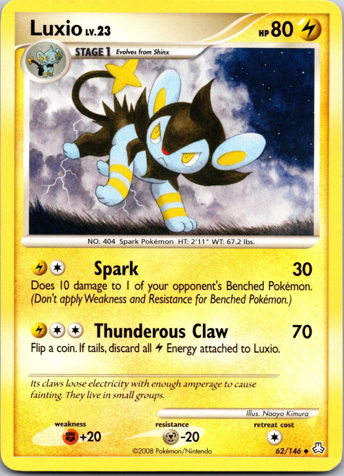 2008 Legends Awakened 62/146 Luxio LP A94