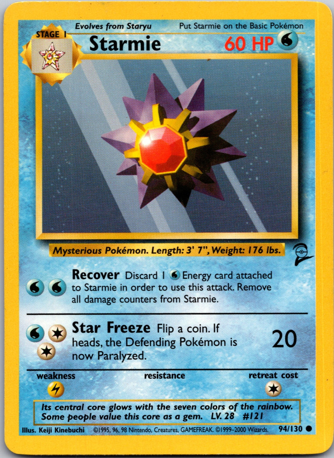 2000 Base Set 2 094/130 Starmie Common L184