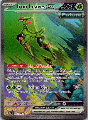 Iron Leaves ex Holo Special Illustration Rare SV05: Temporal Forces 203/162 LP