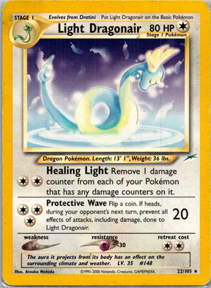2002 Neo Destiny 022/105 Light Dragonair Rare F2