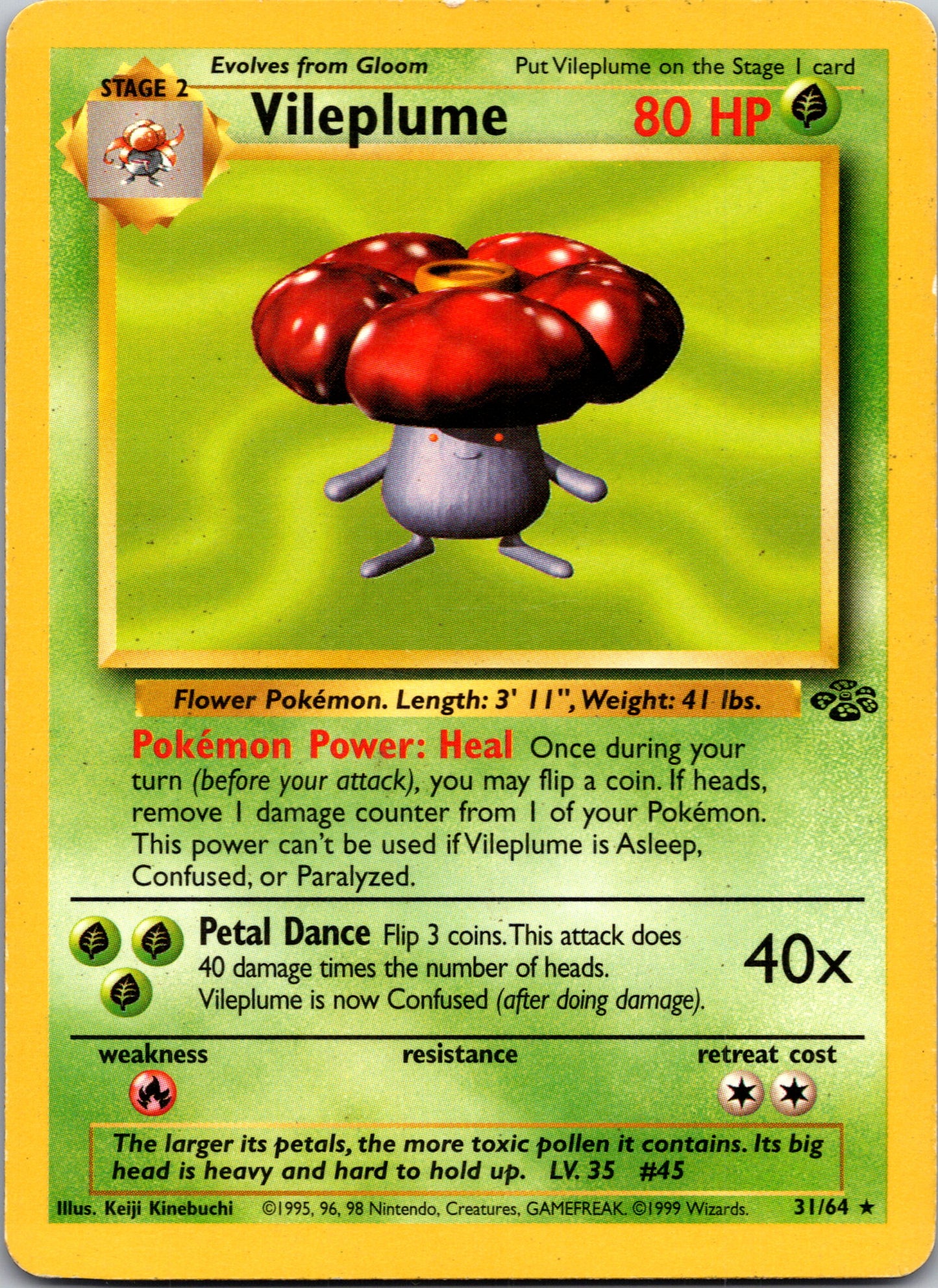 1999 Vileplume 31/64 Jungle Rare A274
