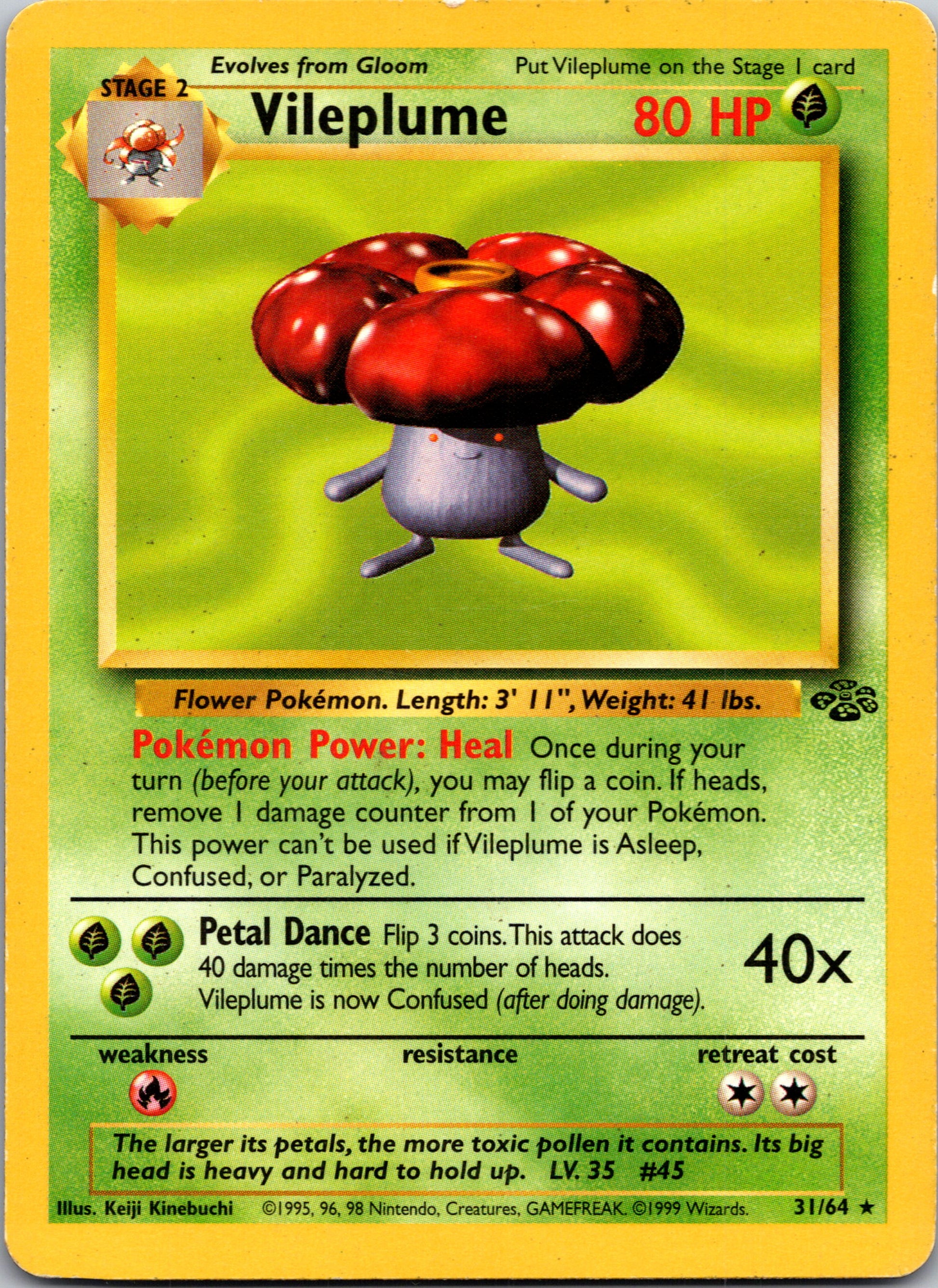 1999 Vileplume 31/64 Jungle Rare A274