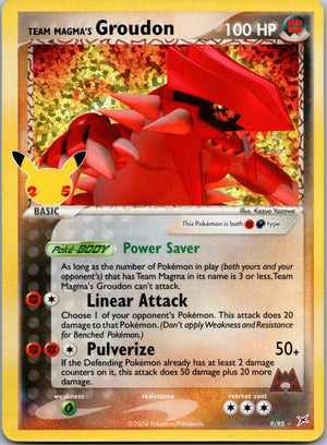 2021 Team Magma's Groudon s8a-P: Promo Card Pack 25th Anniversary Edition 011/025 NM