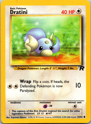 2000 Team Rocket 53/82 Dratini Common A266