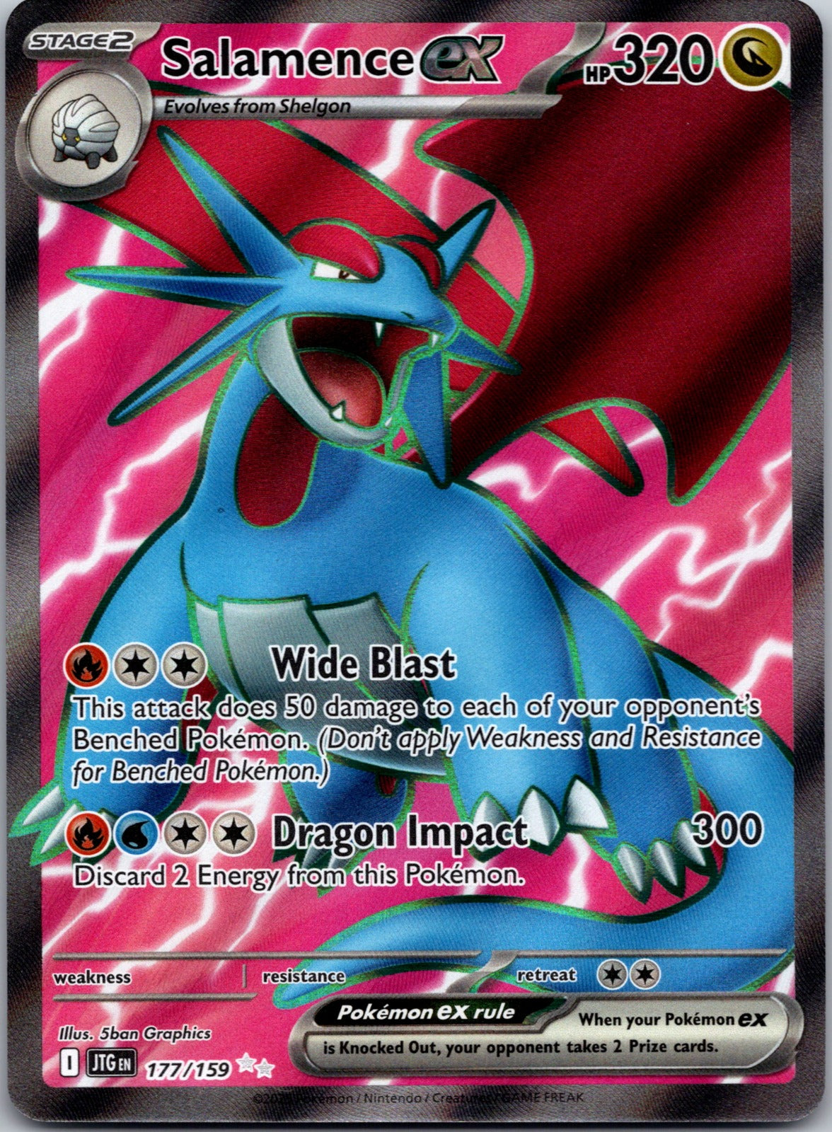 2025 SV09: Journey Together 177/159 Salamence ex NM