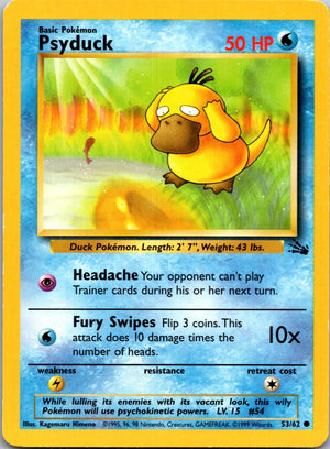 1999 Fossil #53/62 Psyduck Common B265