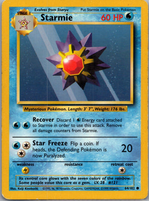 Base Set 2 094/130 Starmie Common NM