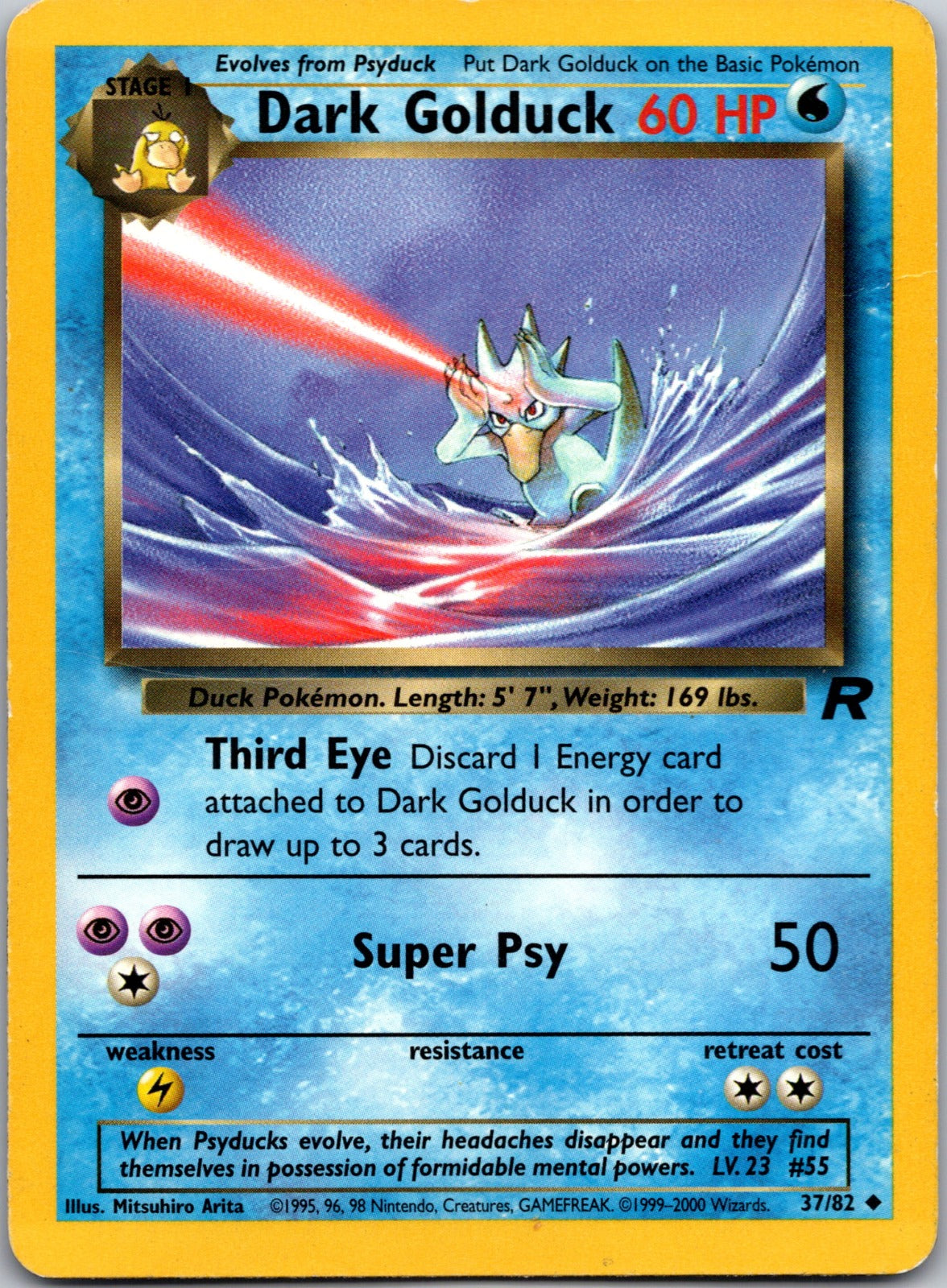 2000 Team Rocket 37/82 Dark Golduck LP Y194